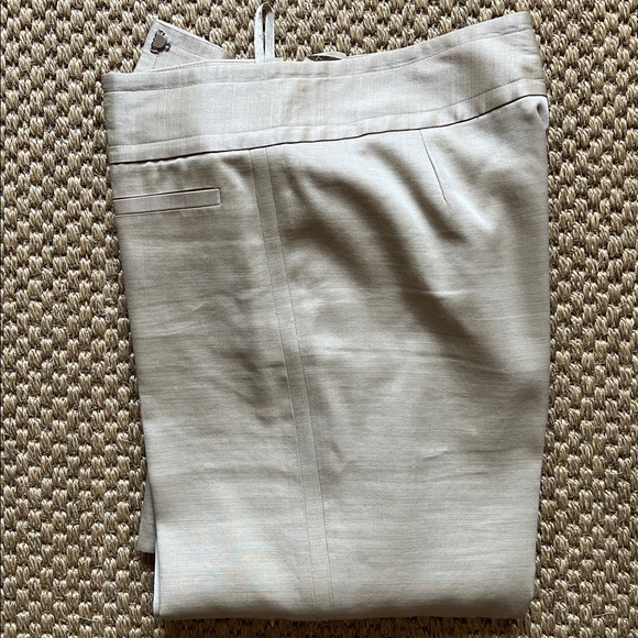 DKNY size 4 lined pant in slight shimmering tan - Picture 1 of 6